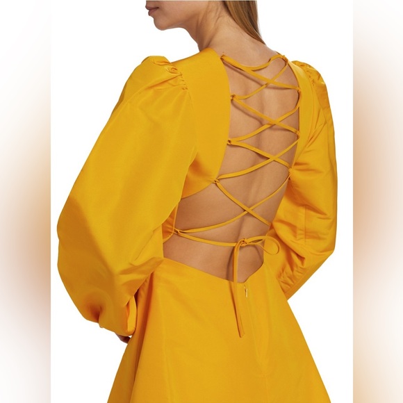 $1995 Aliétte
Lace-Up Back Silk Faille Minidress size 4 - Picture 2 of 10